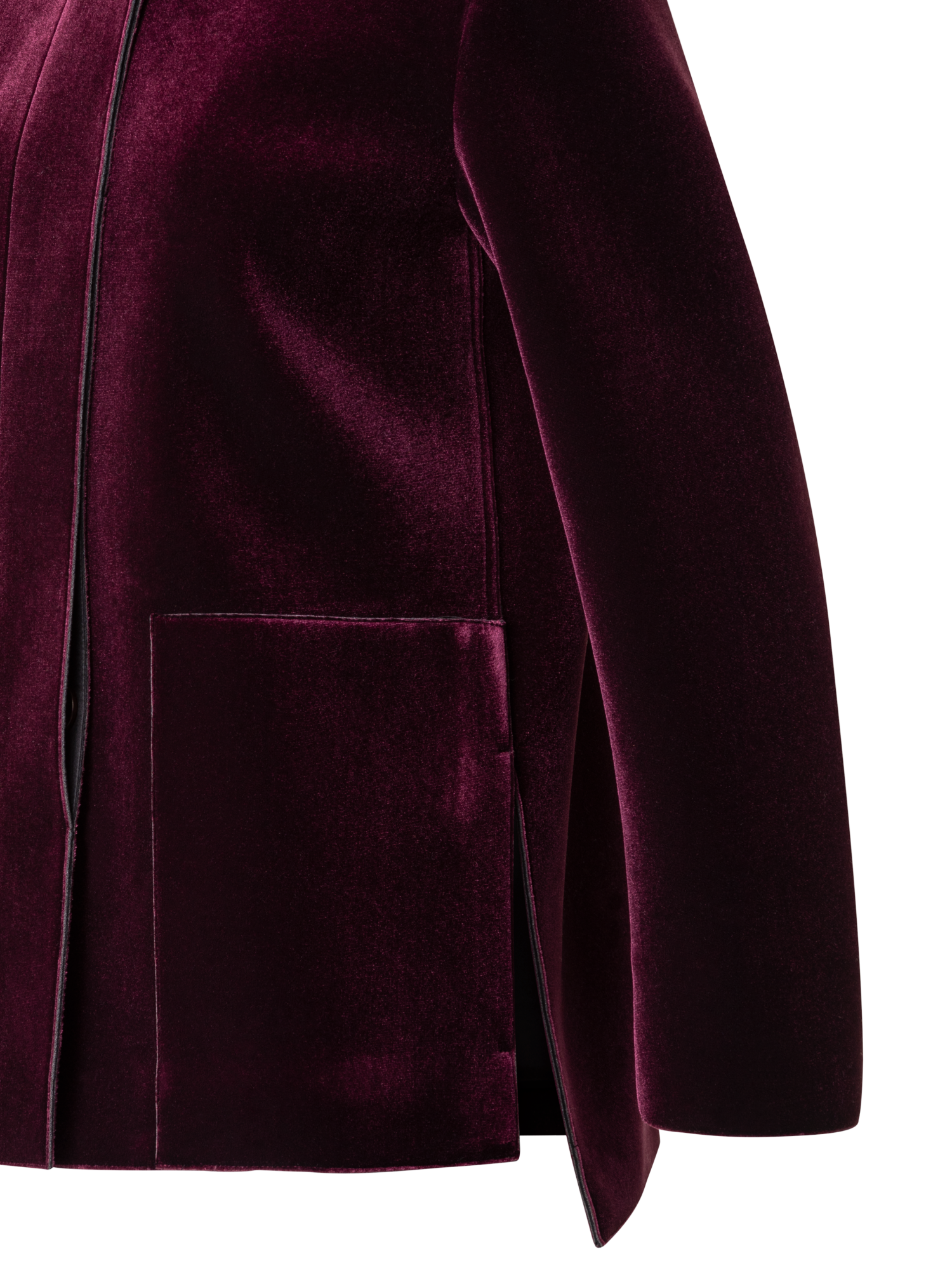 Designer Oversized Neoprene Velvet Jacket - pink