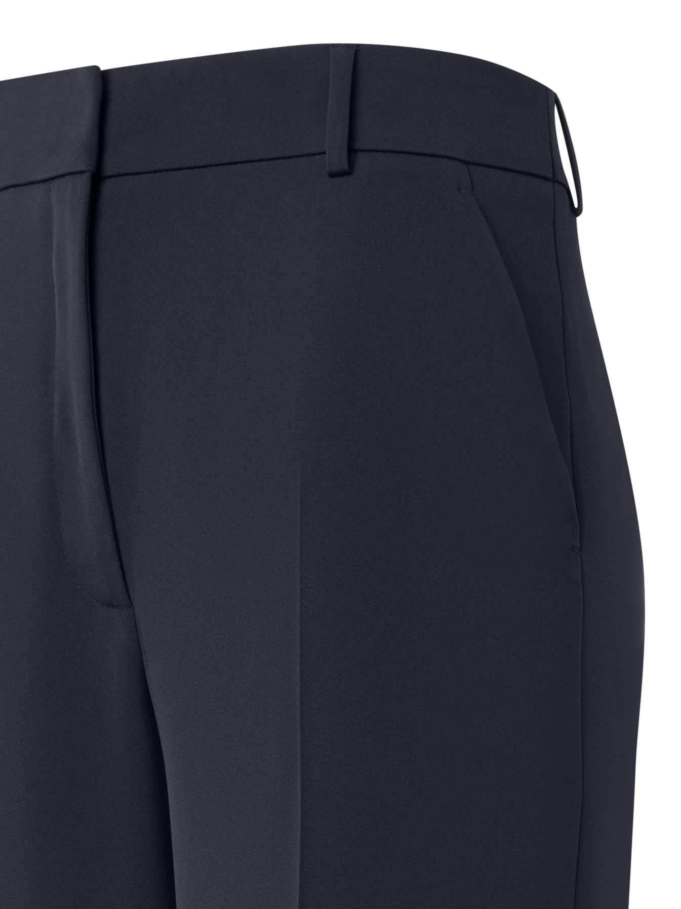 Designer Wide Straight Silk Pants - black - neutral