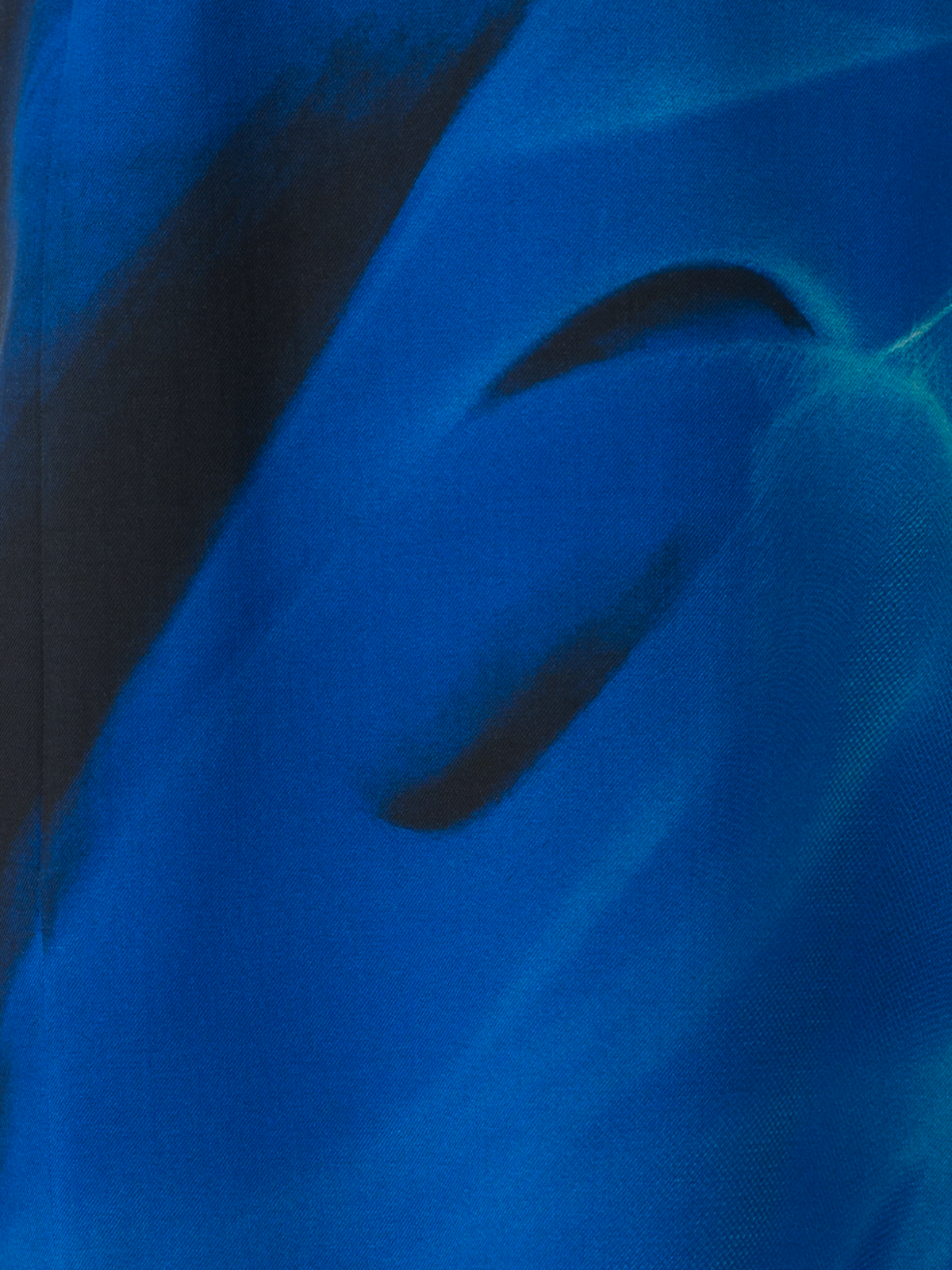 Designer Barrel Sleeve Dress in Alyson's Cyanotype Print - blue - multicolor