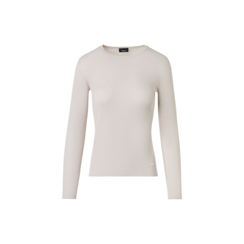 Seamless Silk Cotton Knit Sweater