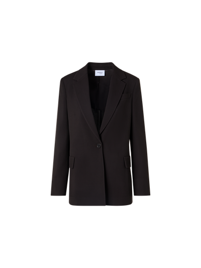 Designer Boyfriend Blazer in Wool Tricotine - brown