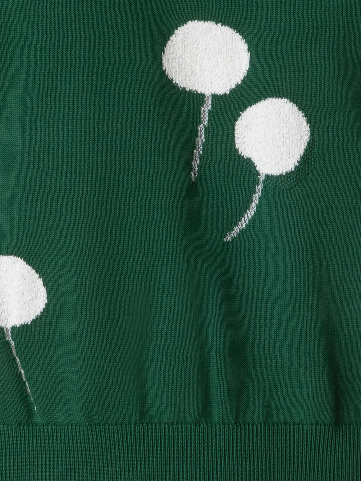 Designer Short Sleeve Cotton Dandelion Sweater - black - multicolor