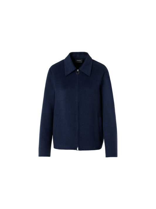 Designer Relaxed Cashmere Double-Face Shirt Jacket - neutral - navy - blue