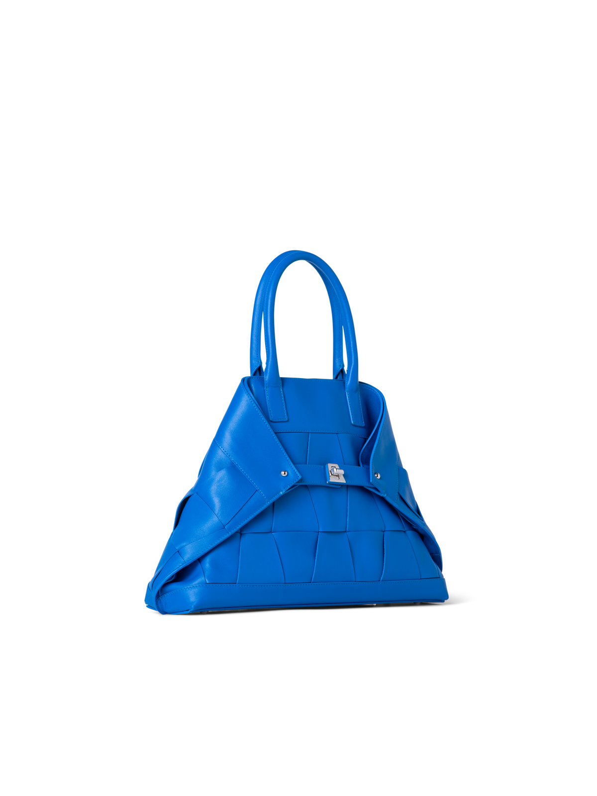 Designer Ai Small Top Handle Tote - blue