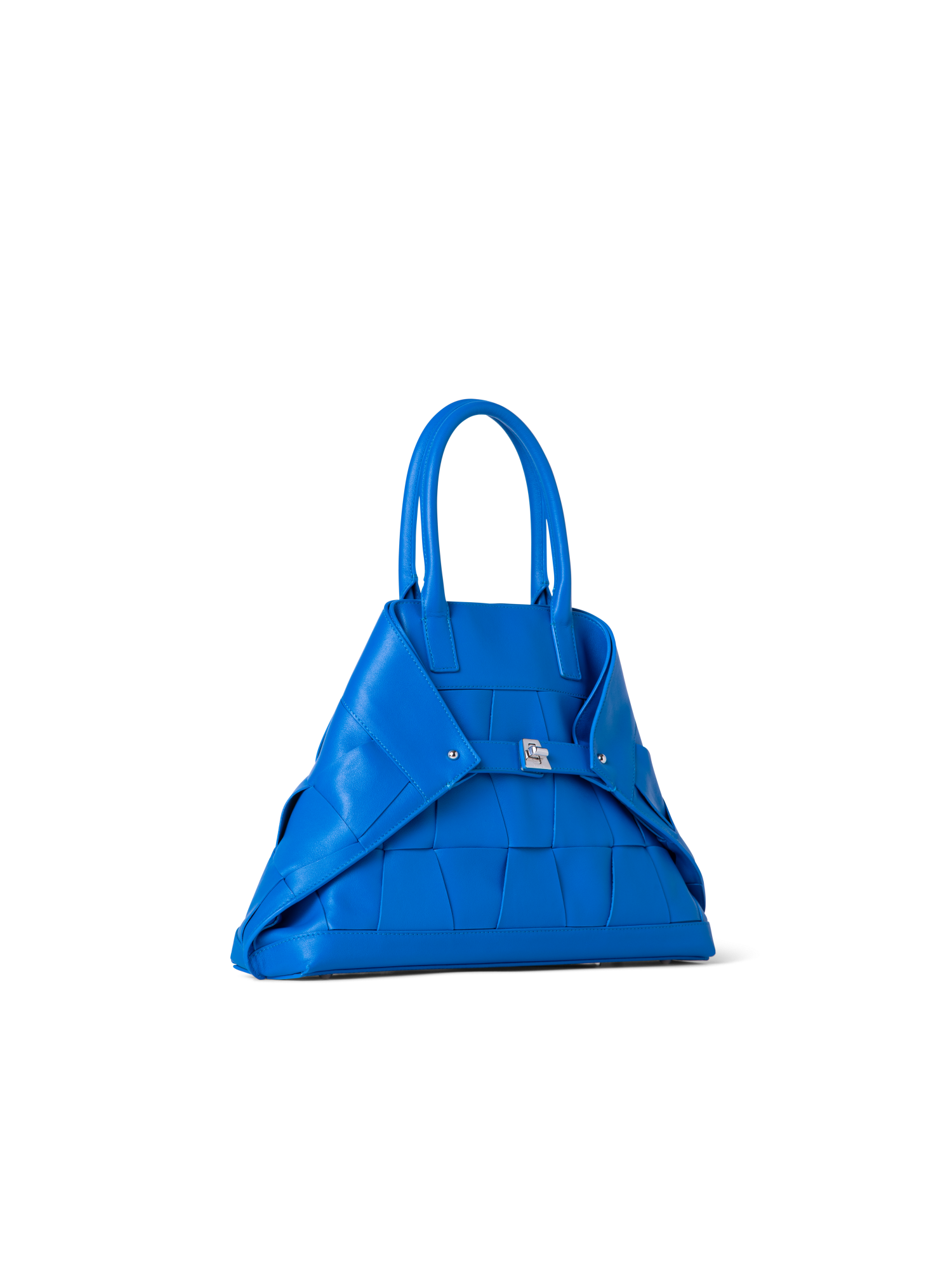 Designer Ai Small Top Handle Tote - blue