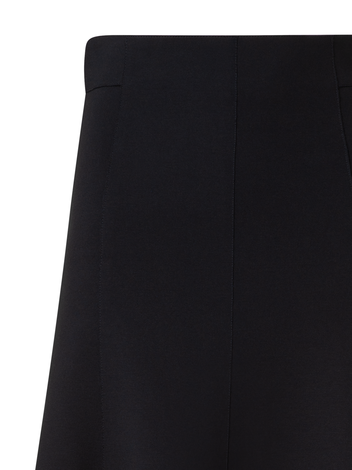 Designer Jersey Midi Skirt with Wave Lace - black