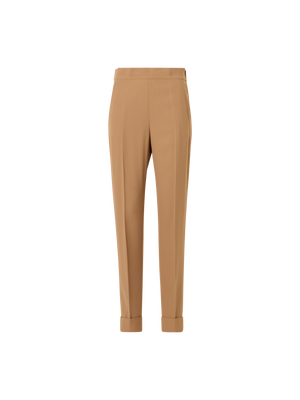 Designer Chris Tapered Pants in Acetate-Viscose Crêpe - brown