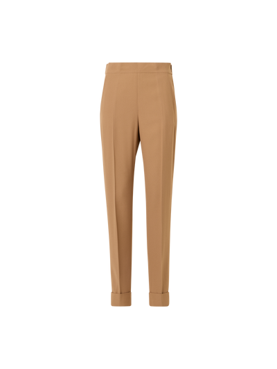 Designer Chris Tapered Pants in Acetate-Viscose Crêpe - brown