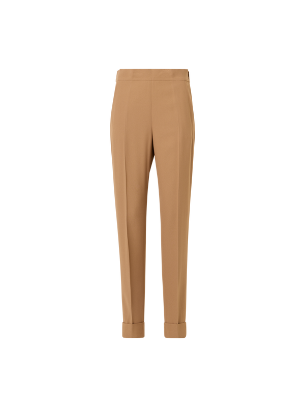 Designer Chris Tapered Pants in Acetate-Viscose Crêpe - brown