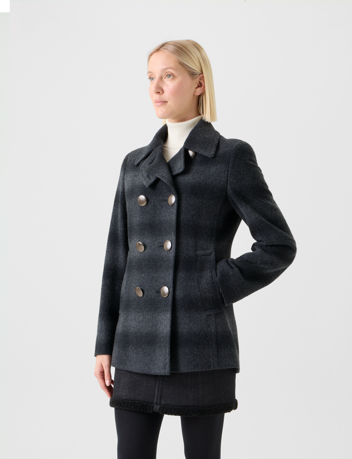 Designer Blurred Check Peacoat - neutral - grey - multicolor #editorial