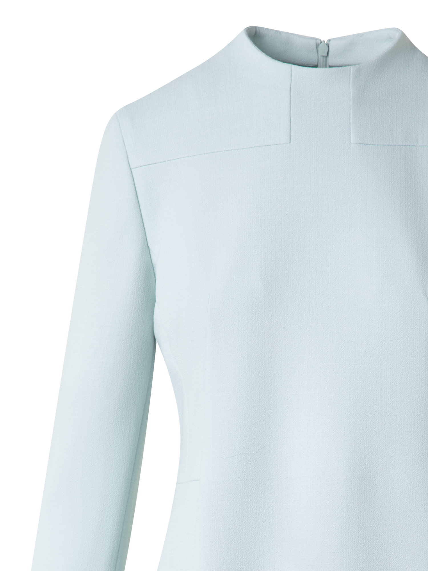 Designer Fitted Sheath Dress in Wool Double-Face - pastel