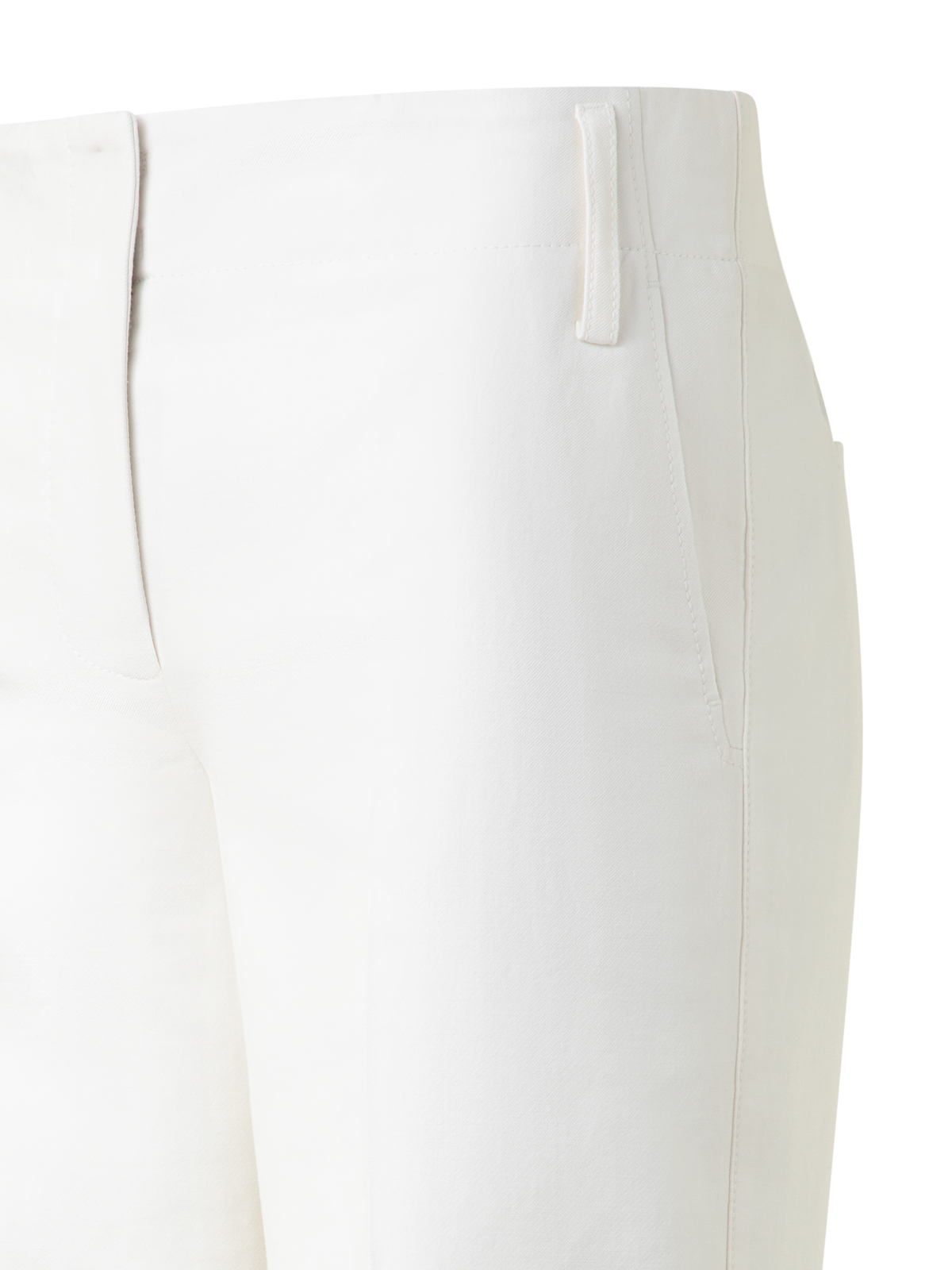 Designer Tapered Cotton Silk Double-Face Pants - neutral - ecru - white