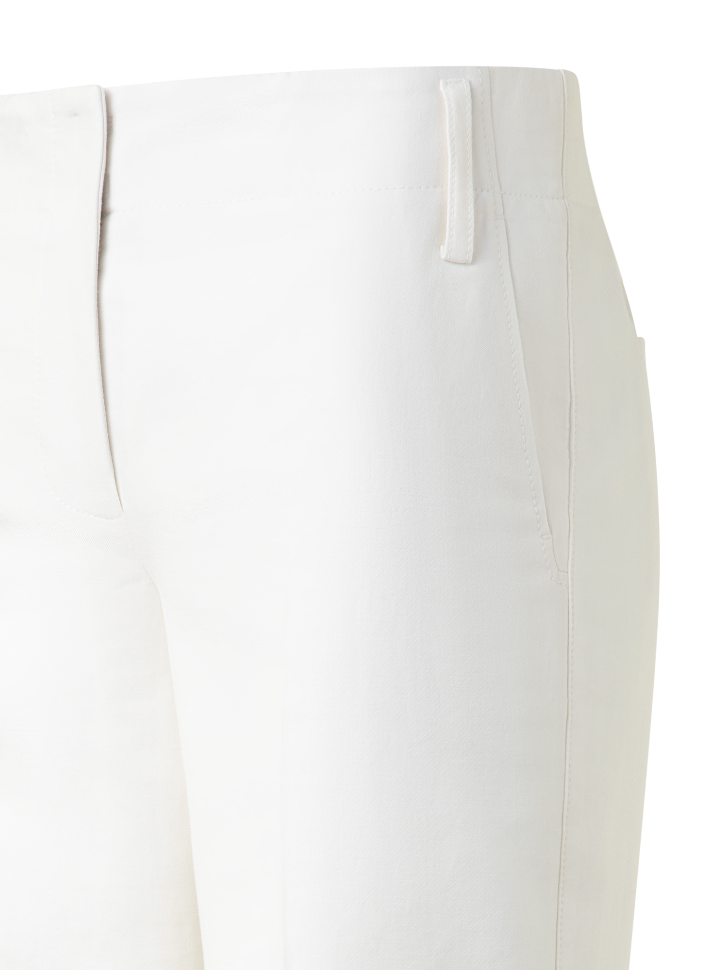 Designer Tapered Cotton Silk Double-Face Pants - neutral - ecru - white