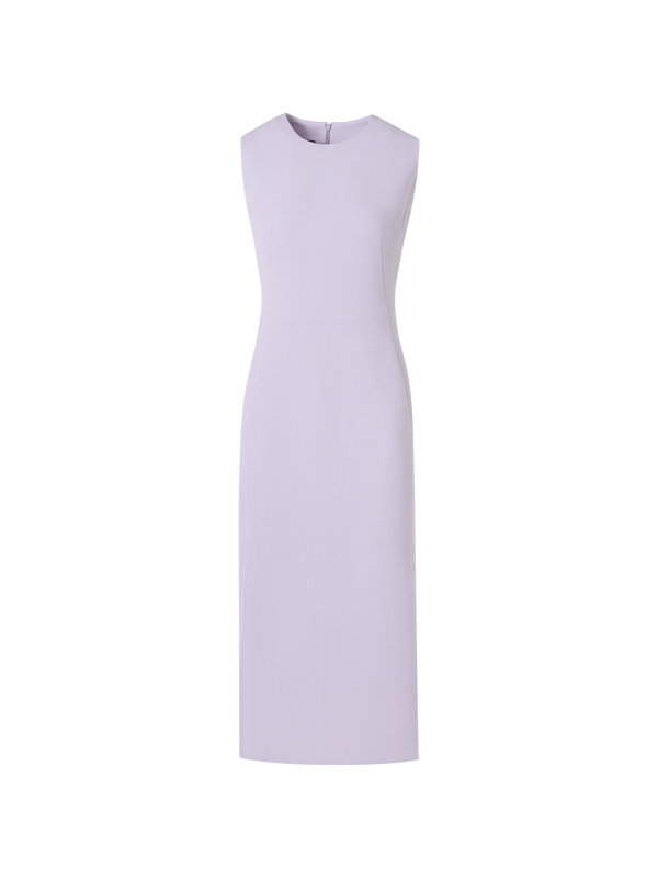 Designer Sleeveless Wool-Crêpe Double-Face Sheath Dress - pastel