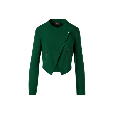 Short Jacket in Wool Double-Face