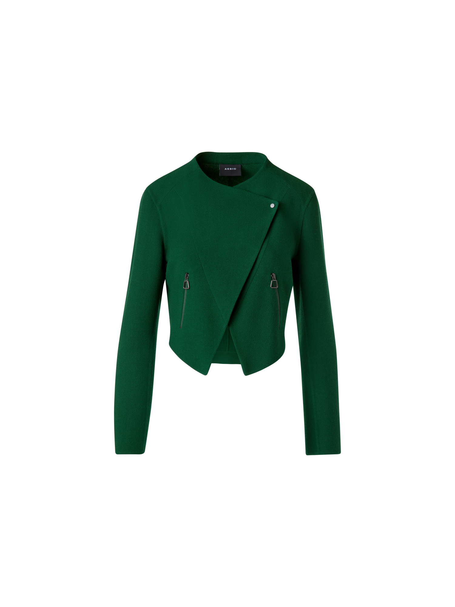 Designer Short Jacket in Wool Double-Face - green