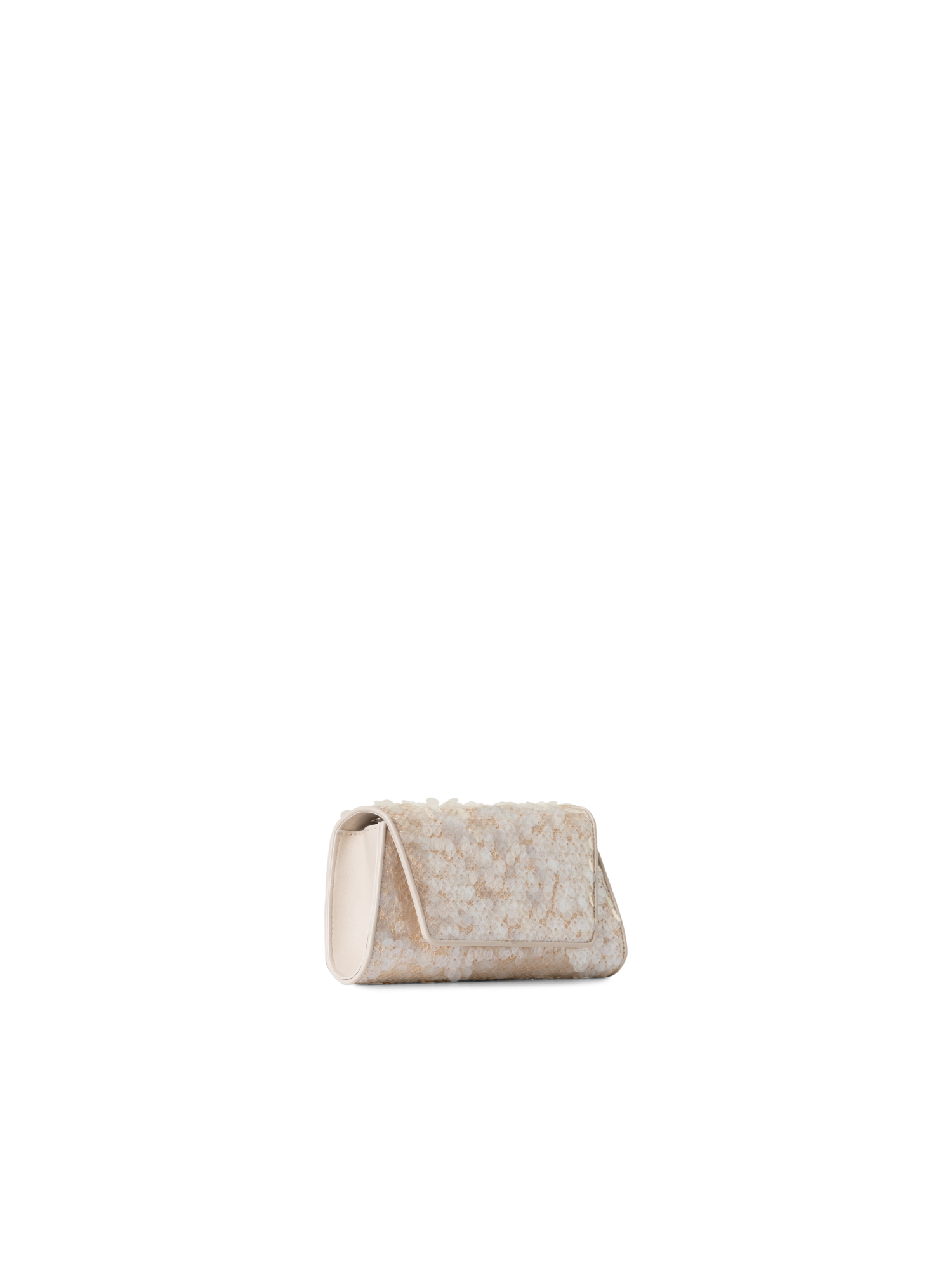 Designer Anouk Mini Trapezoid Clutch - neutral - pastel - ecru - pink - white