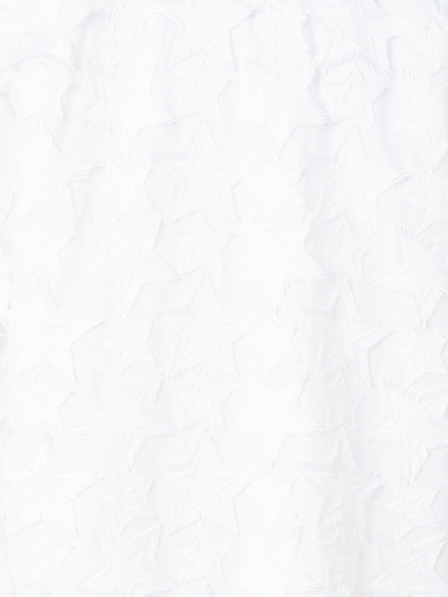 Designer Blouse in Cotton with 3D Star Embroidery - neutral - ecru - white