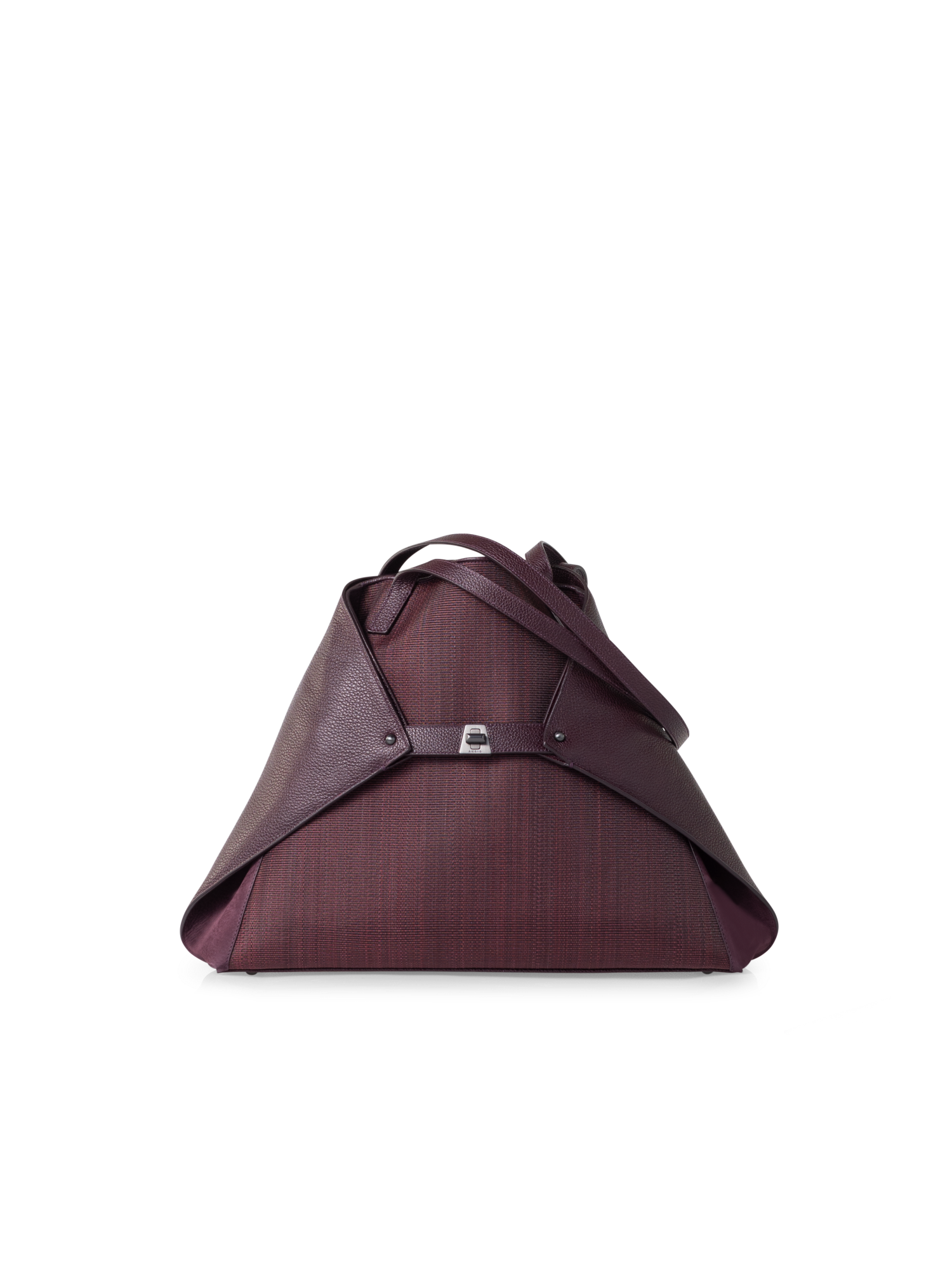 Designer Ai Medium Shoulder Tote - purple - wine - red