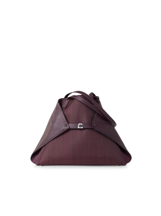 Designer Ai Medium Shoulder Tote - purple - wine - red