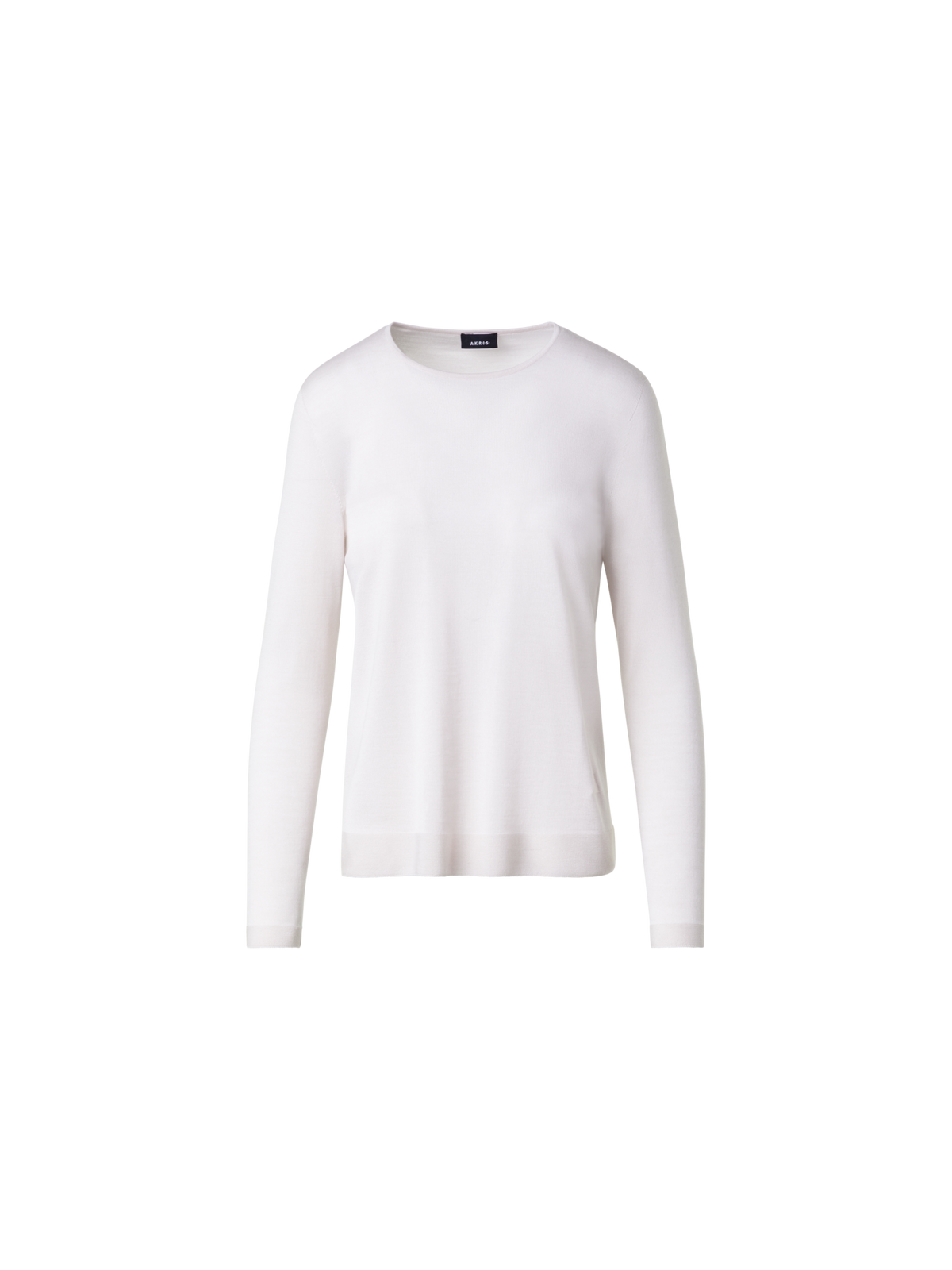 Designer Seamless Cashmere Silk Knit Sweater - ecru - beige - white