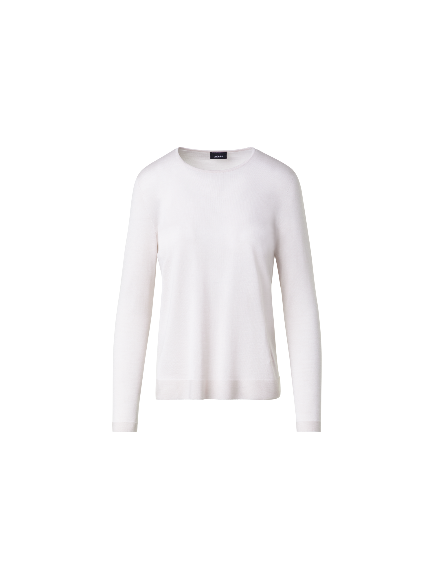 Designer Seamless Cashmere Silk Knit Sweater - ecru - beige - white