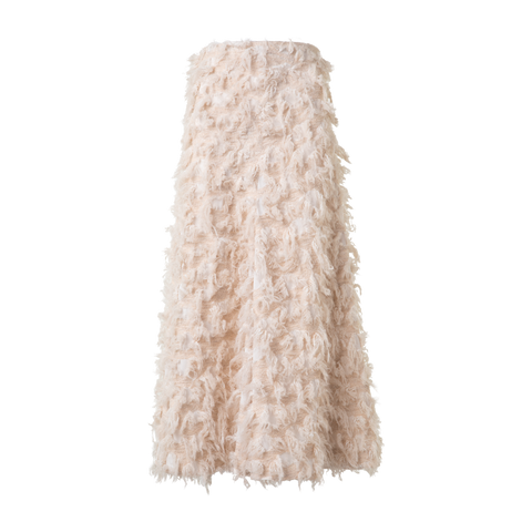 Flared Midi Skirt in 3D Jacquard