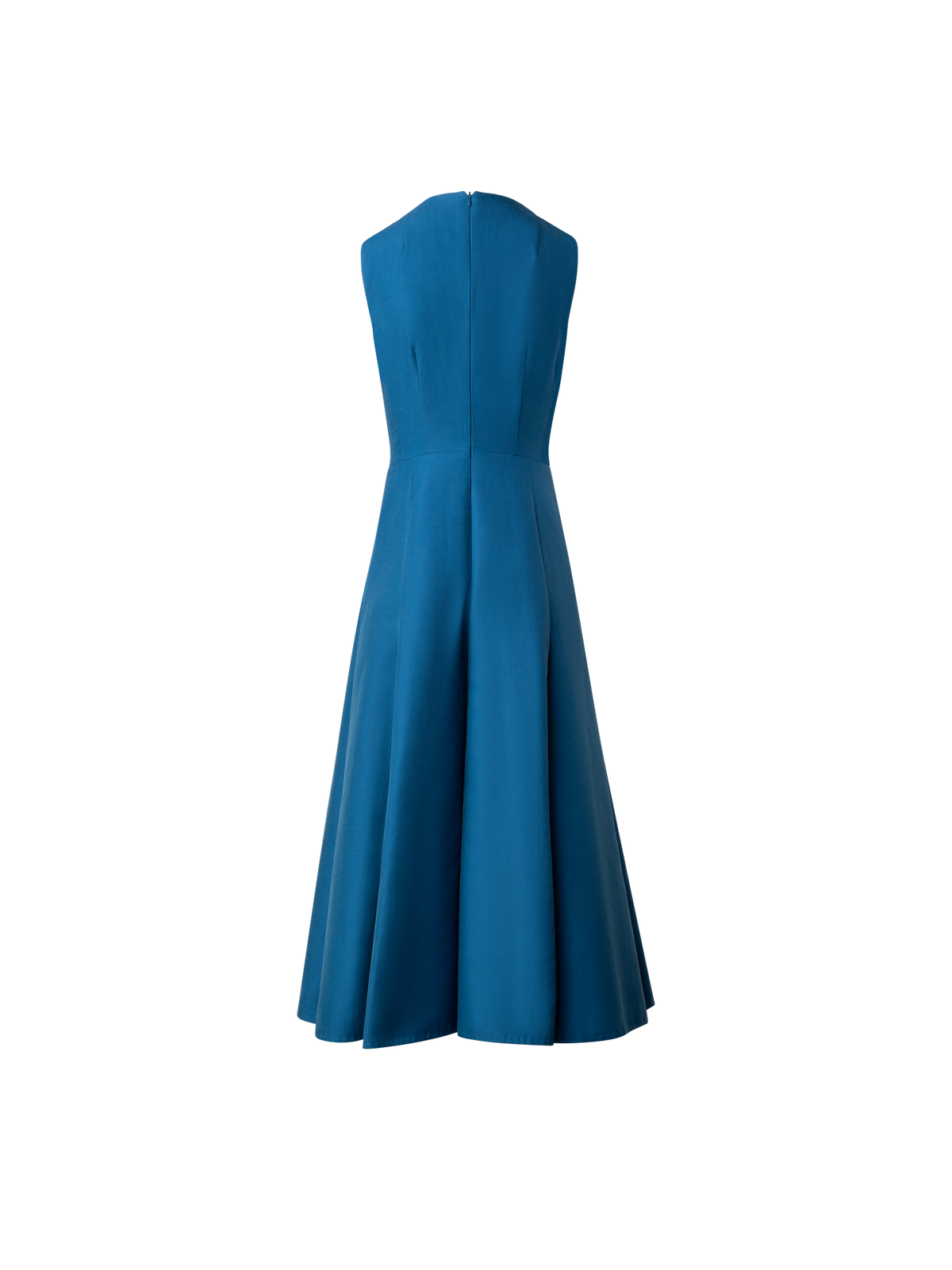 Designer Sleeveless Fit & Flare Midi Dress - blue