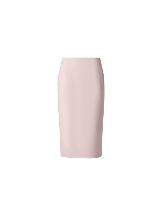 Designer Pencil Skirt in Wool Crêpe Double-Face - pastel - pink