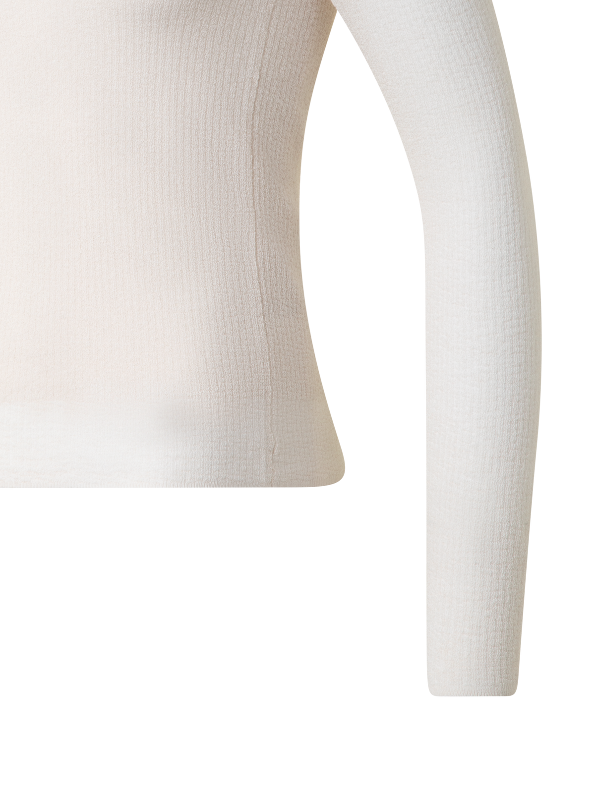 Designer Double Layered Knit Sweater in Sheer Cotton - neutral - pastel - beige