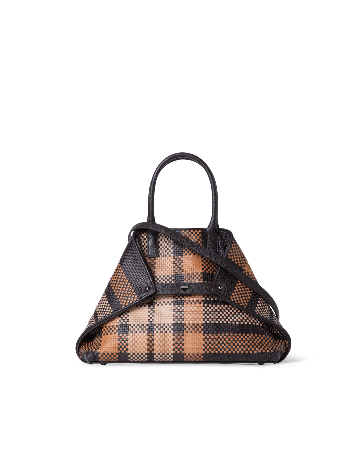 Designer Ai Small Top Handle Tote - neutral - brown - multicolor