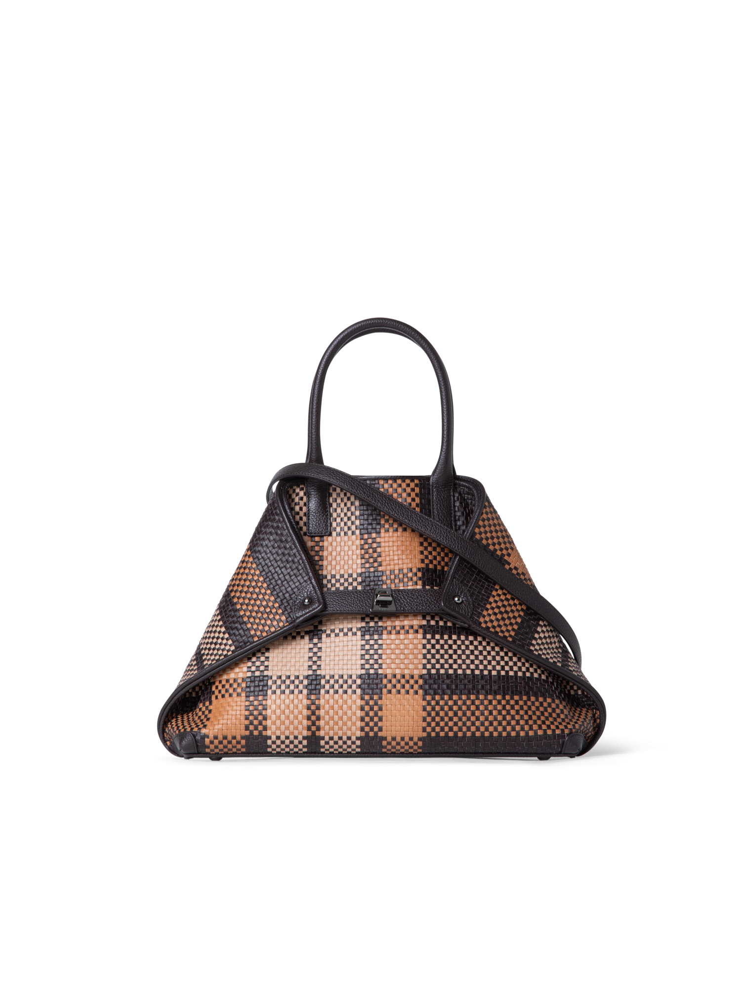 Designer Ai Small Top Handle Tote - neutral - brown - multicolor