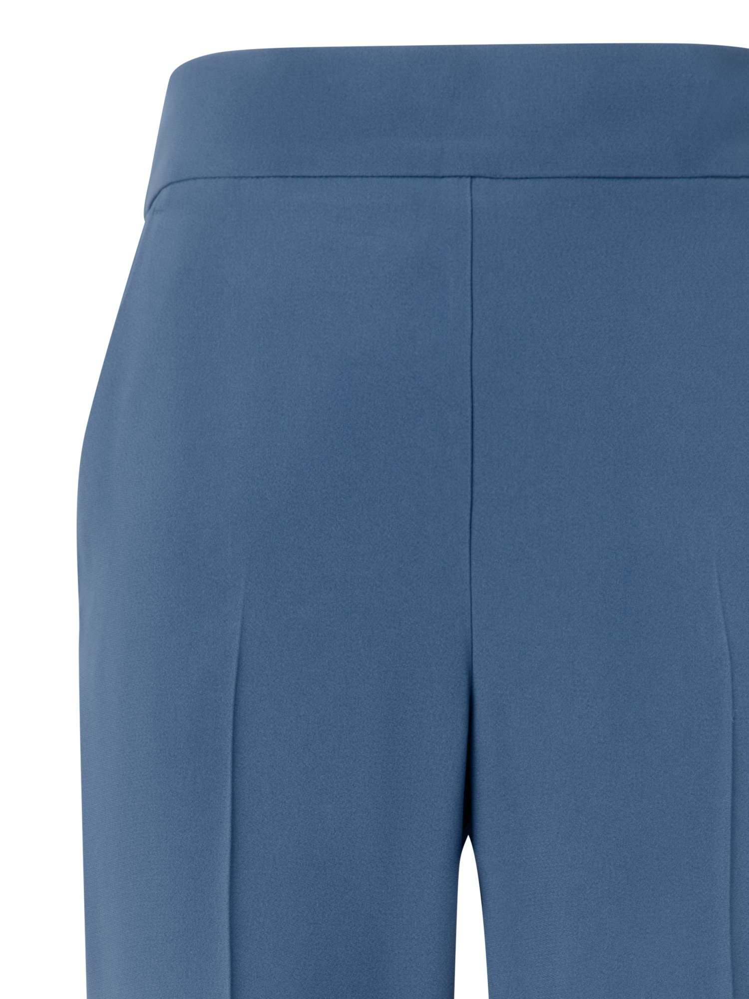 Designer Tapered Ankle Length Pants with Elastic Waist - blue
