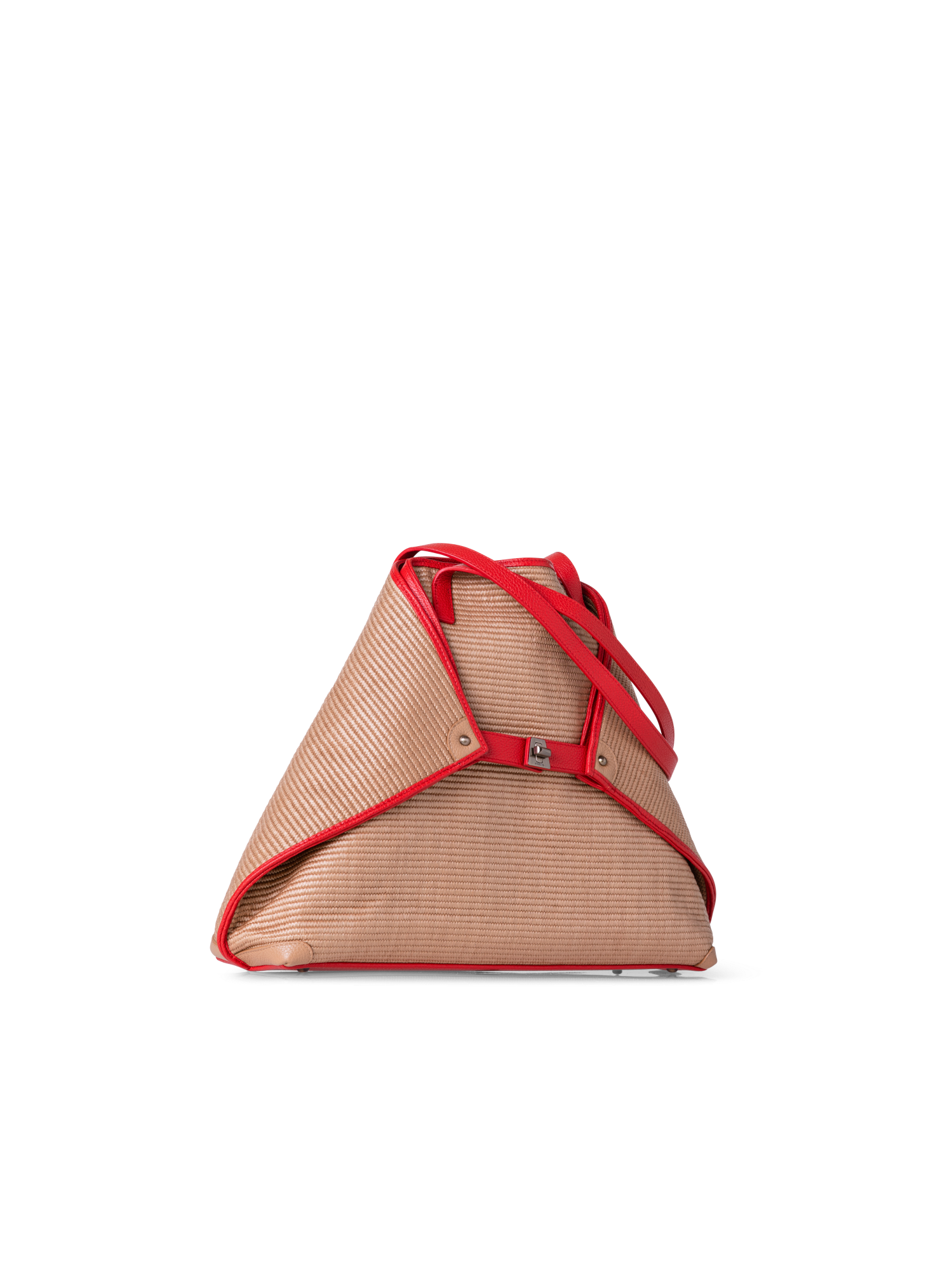 Designer Ai Medium Shoulder Tote - multicolor - beige - red