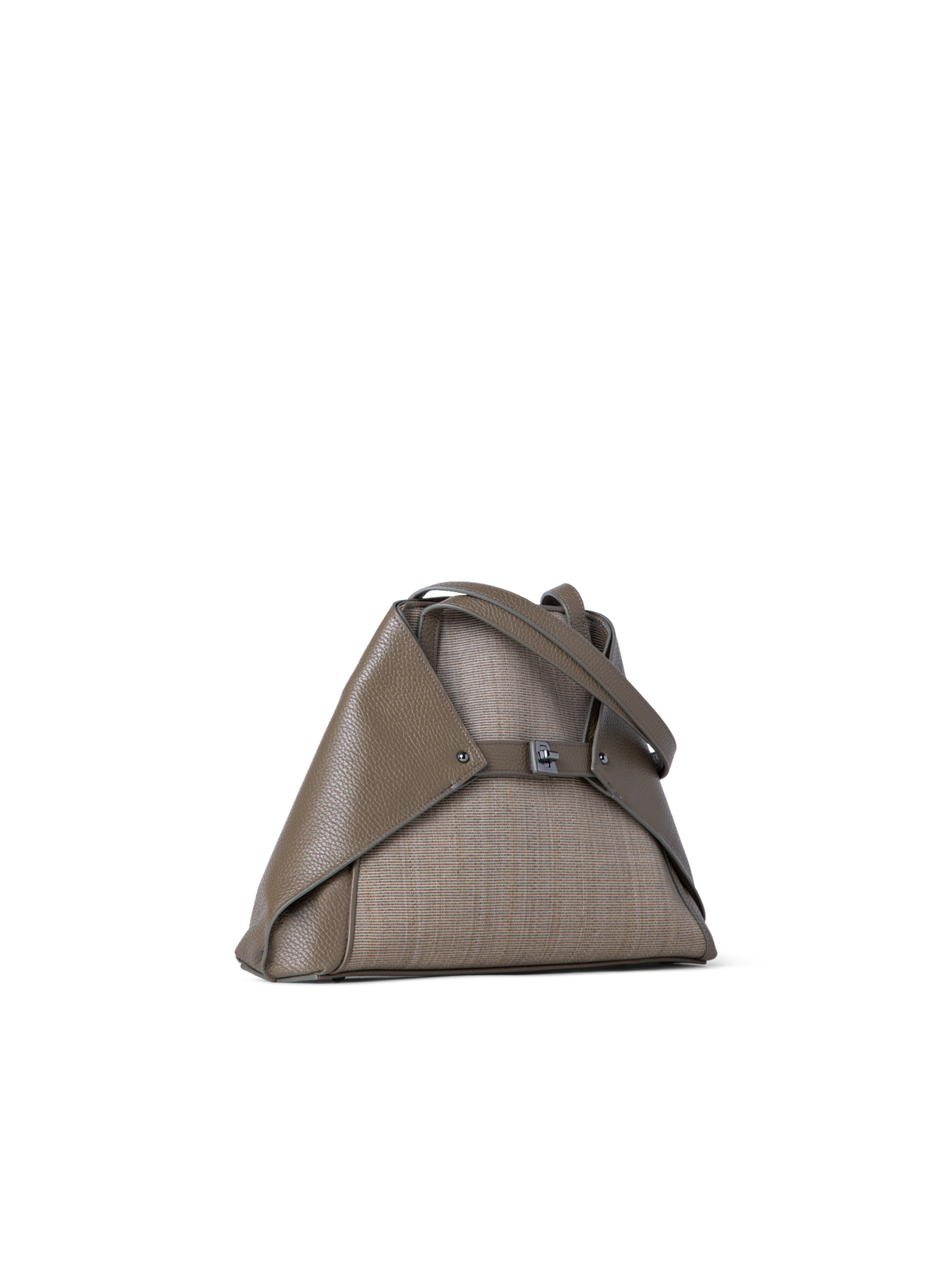 Designer Ai Small Shoulder Tote - green - neutral