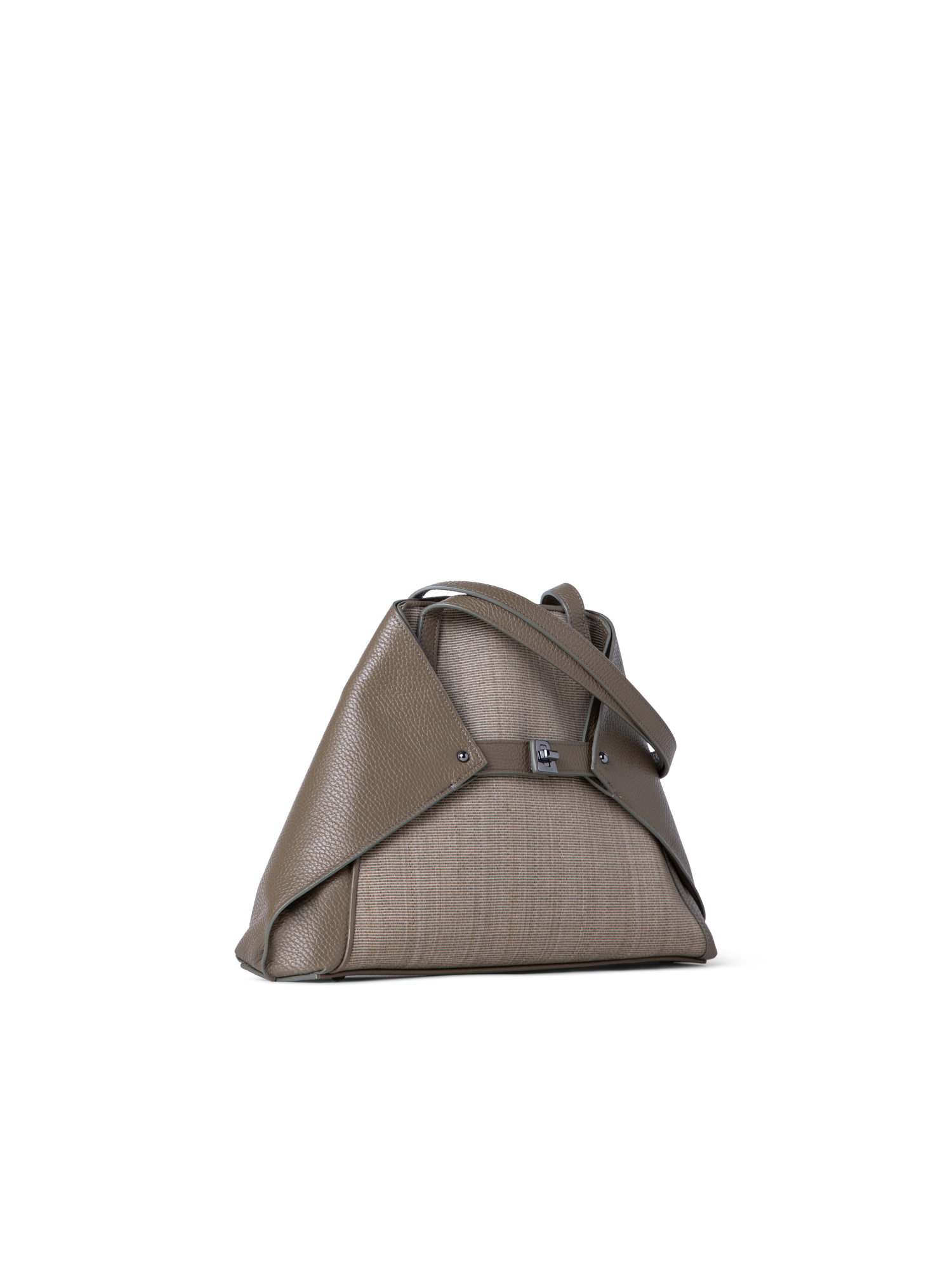 Designer Ai Small Shoulder Tote - green - neutral