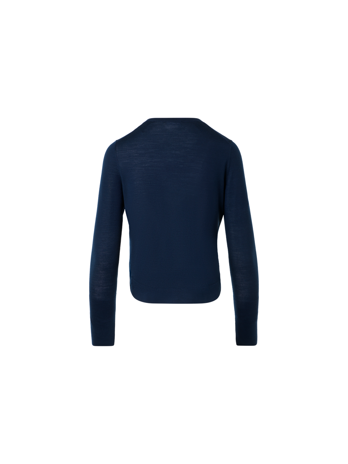 Designer Lightweight Merino Wool Knit Cardigan - navy - blue