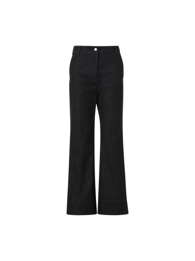 Designer Bootcut Cotton Denim Pants - black