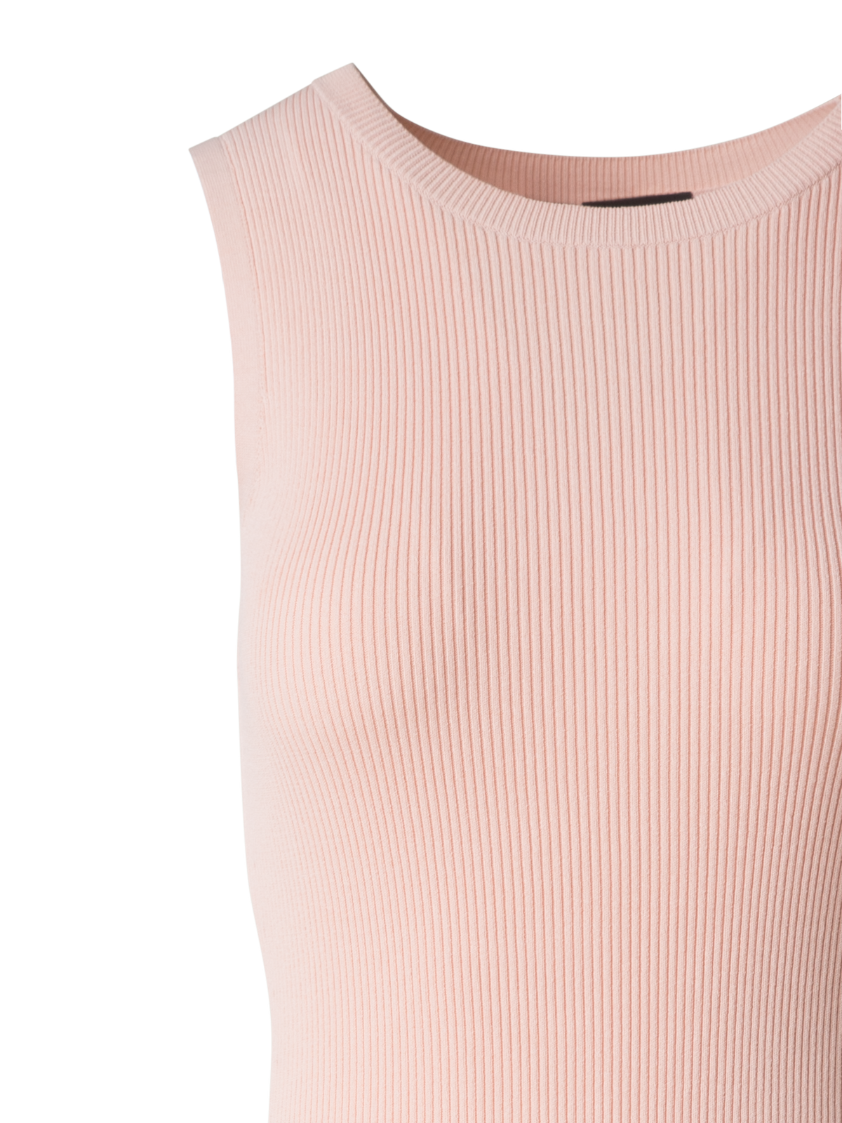 Designer Fitted Tube Knit Dress with Side Slit - pastel - pink