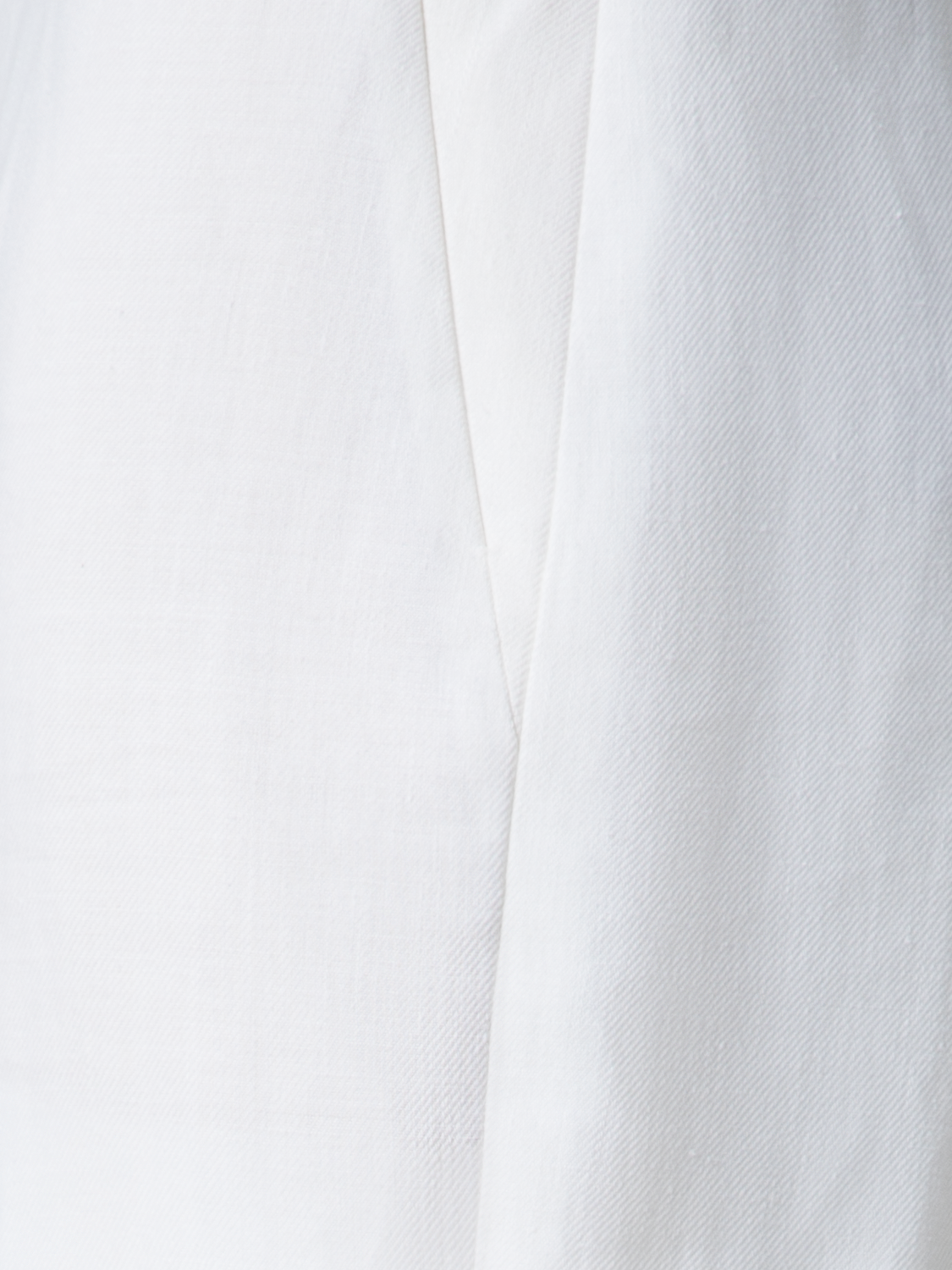 Designer Straight Linen Pants - neutral - ecru - white