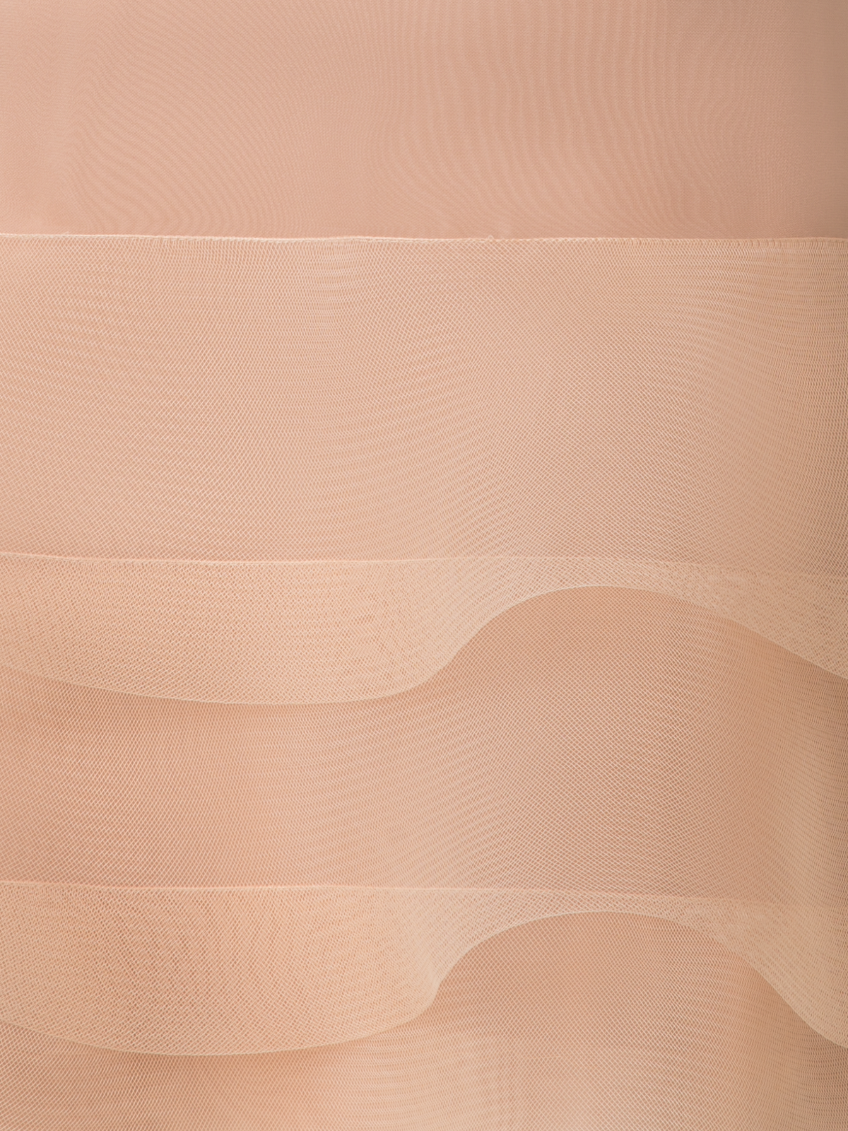 Designer Organza Mini Dress with Waves - pastel - beige