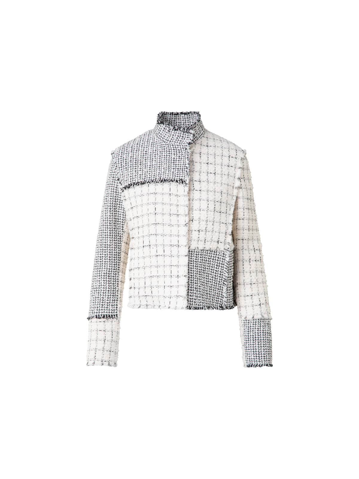 Short Jacket in Patchwork Tweed – Akris Inc. Short Jacket in Patchwork Tweed – Akris Inc.