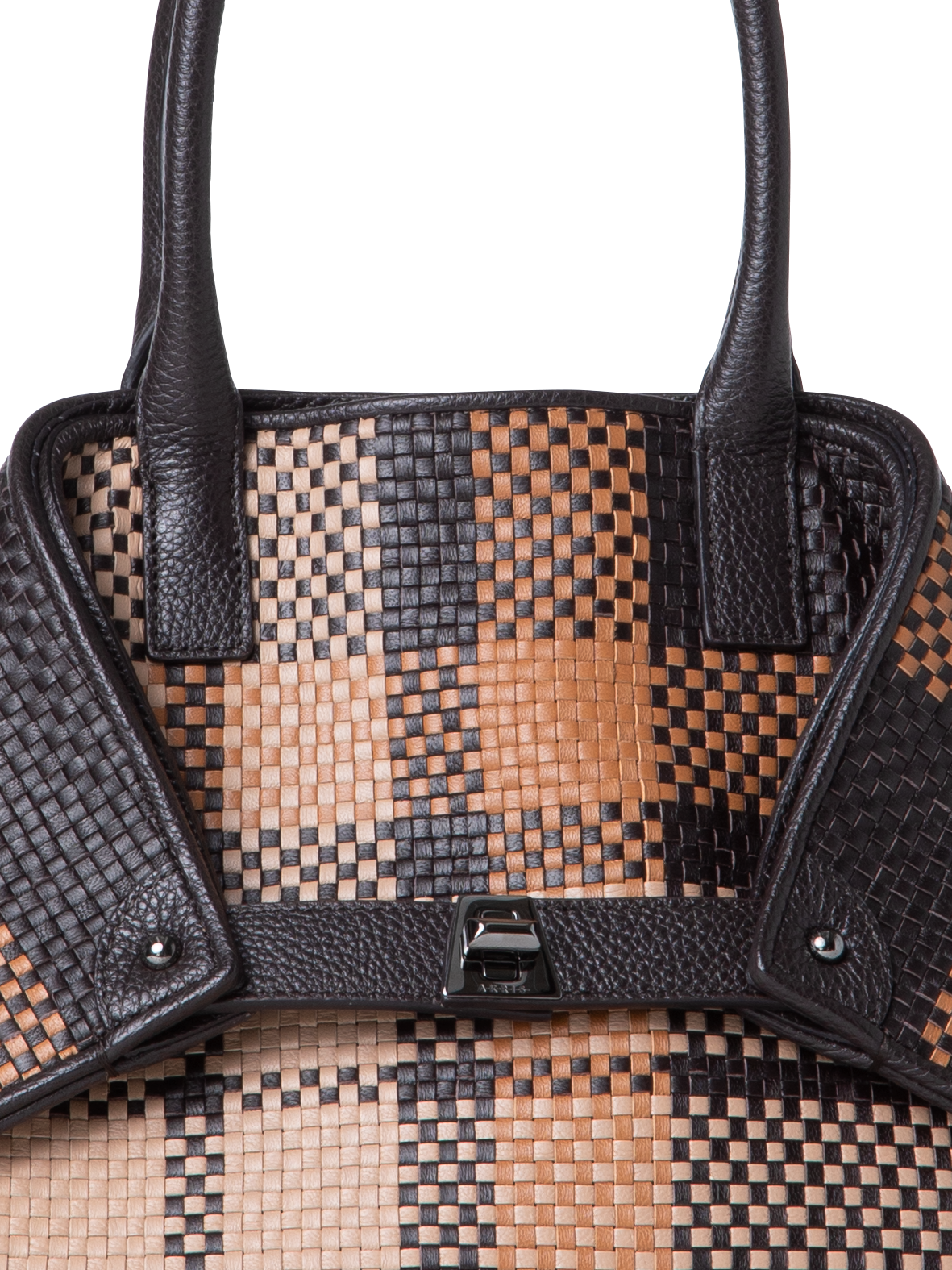 Designer Ai Small Top Handle Tote - neutral - brown - multicolor