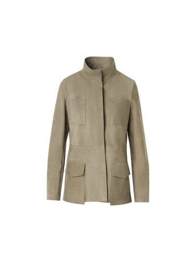 Designer Chianti Safari Jacket in Suede - neutral - brown