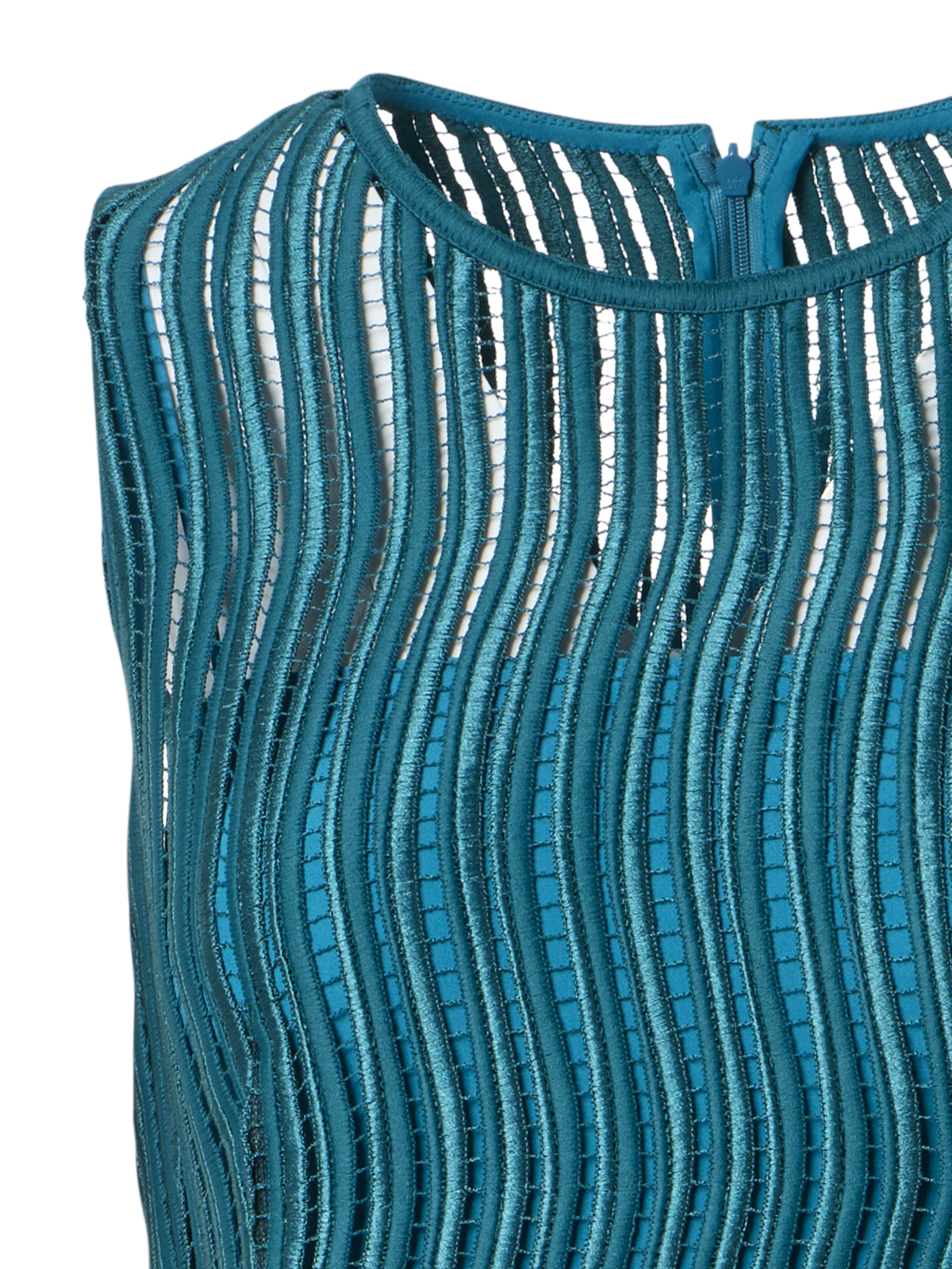 Designer Gown in Wave Guipure - green