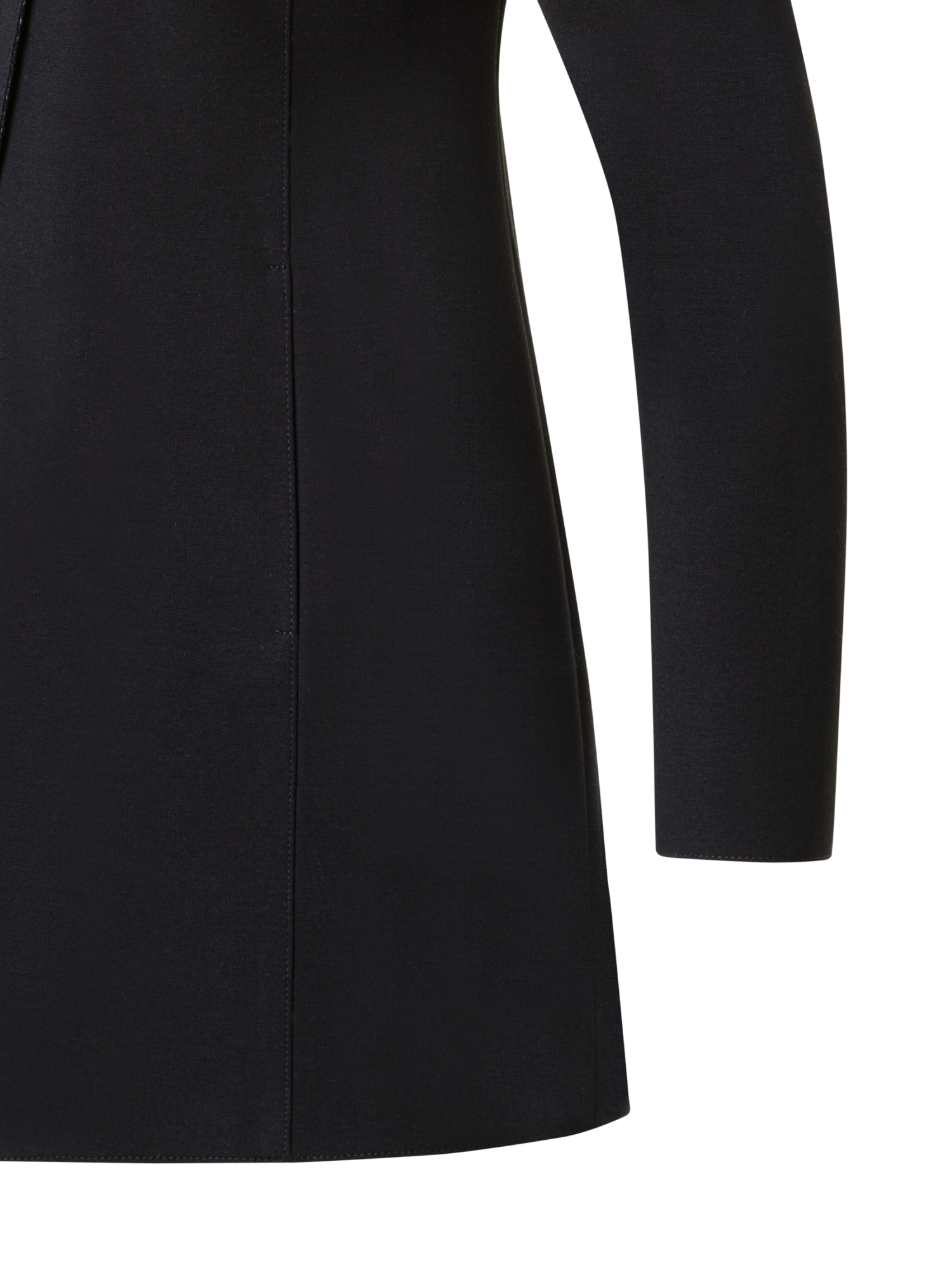Designer Long Jersey Blazer Jacket - black