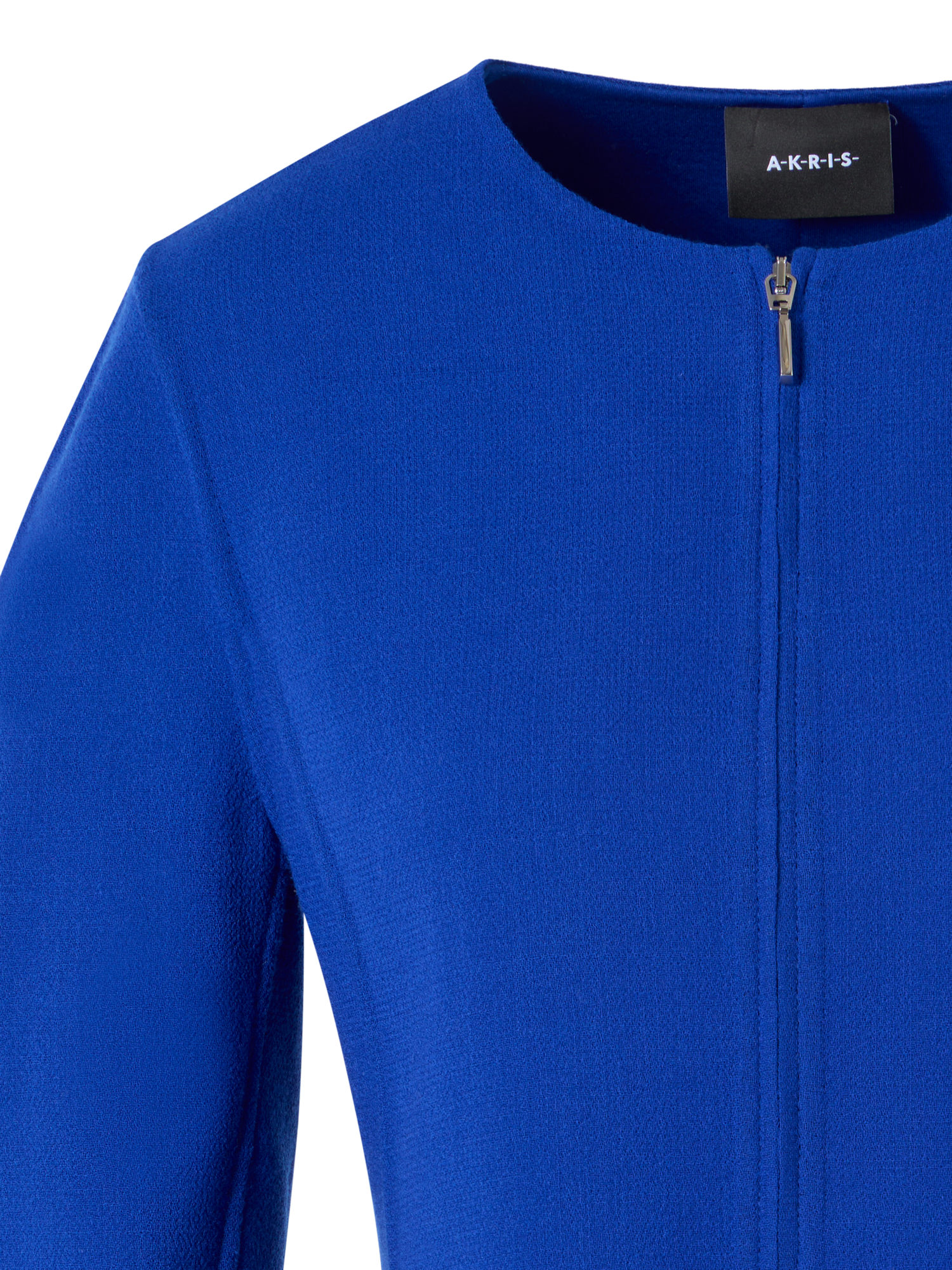 Designer Harriet Short Fitted Jacket in Wool Double-Face - blue