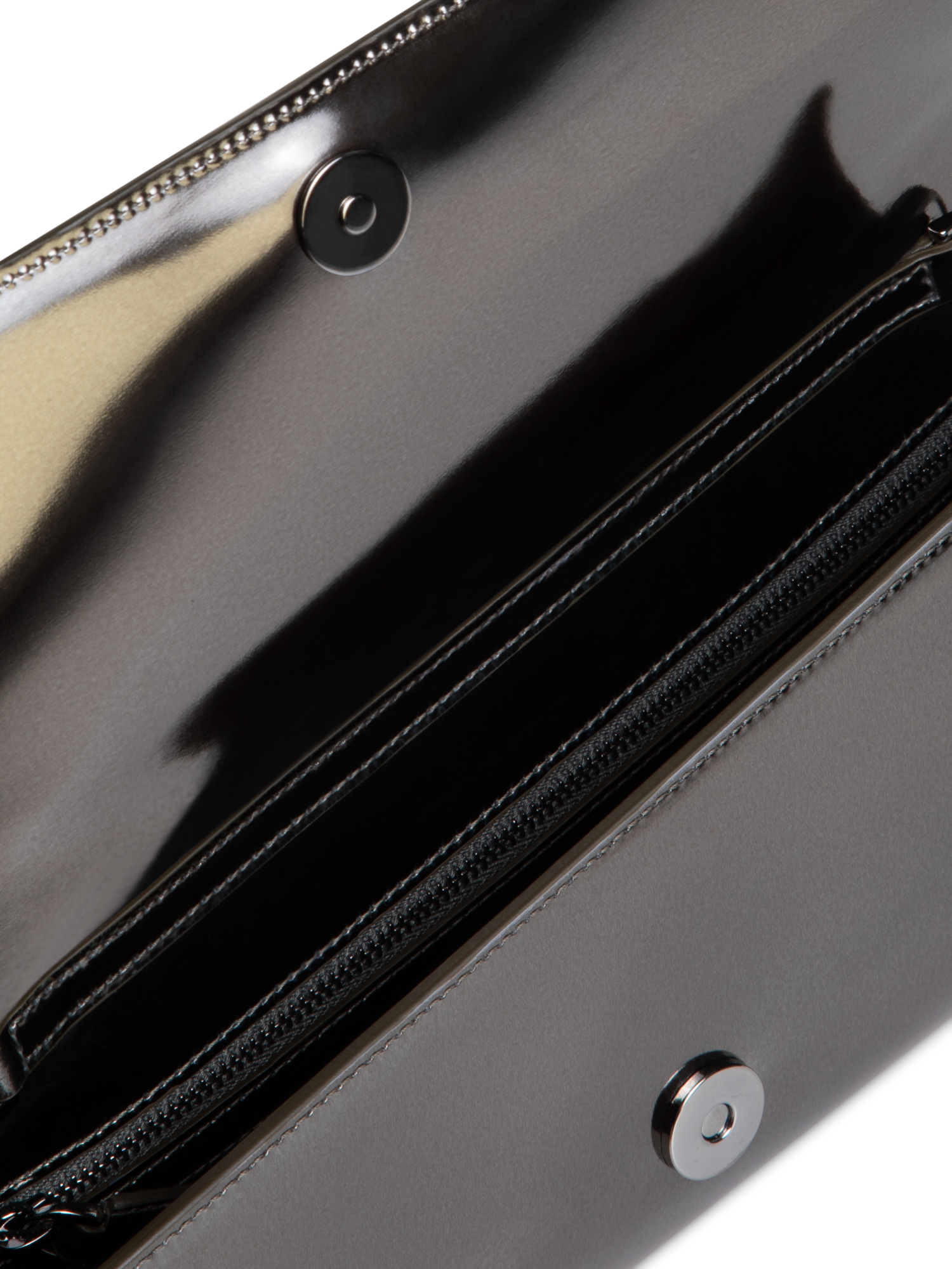 Designer Anouk Small Trapezoid Clutch - black - neutral - grey