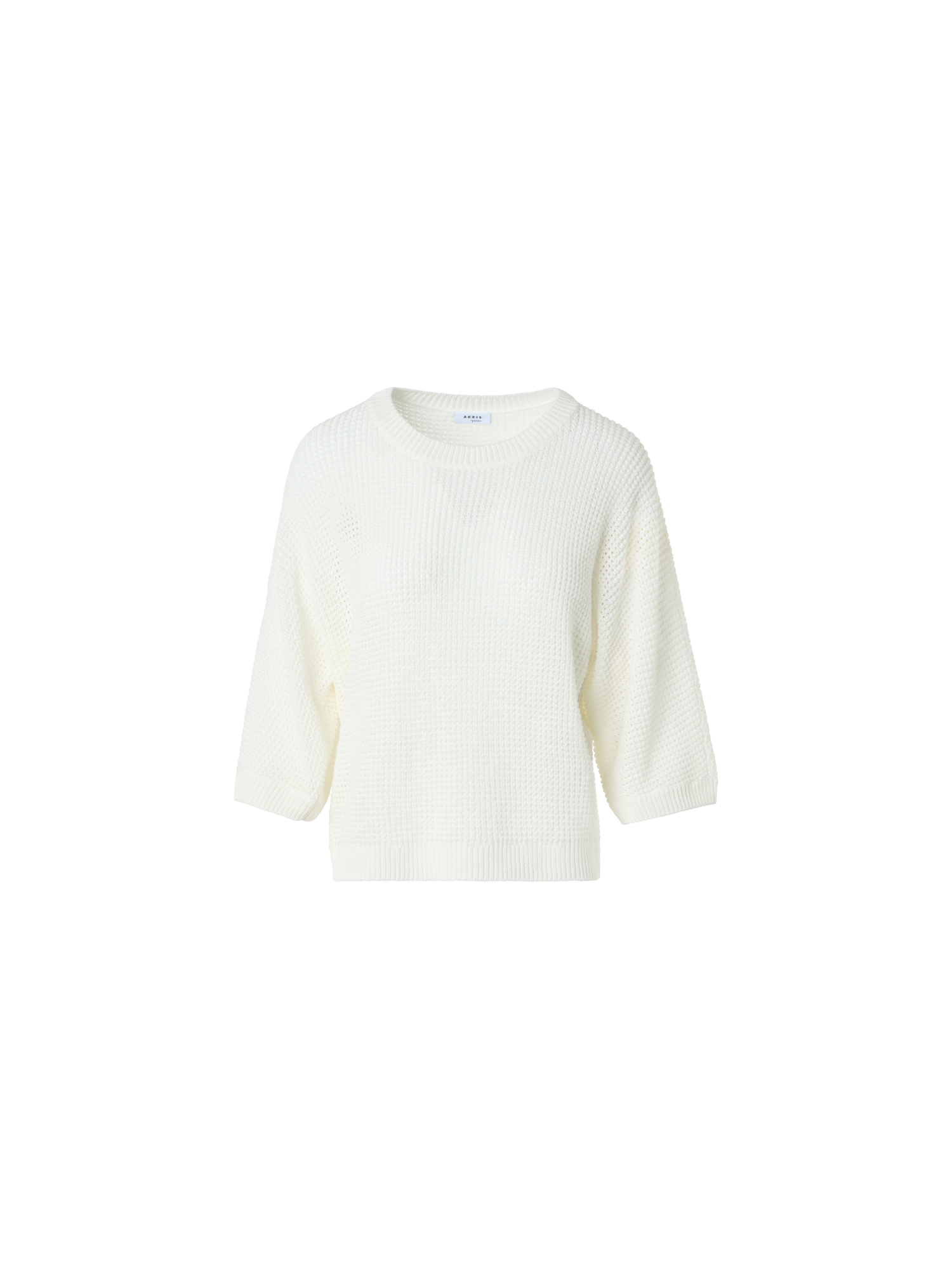 Designer Relaxed Linen-Cotton Boxy Knit Sweater - white