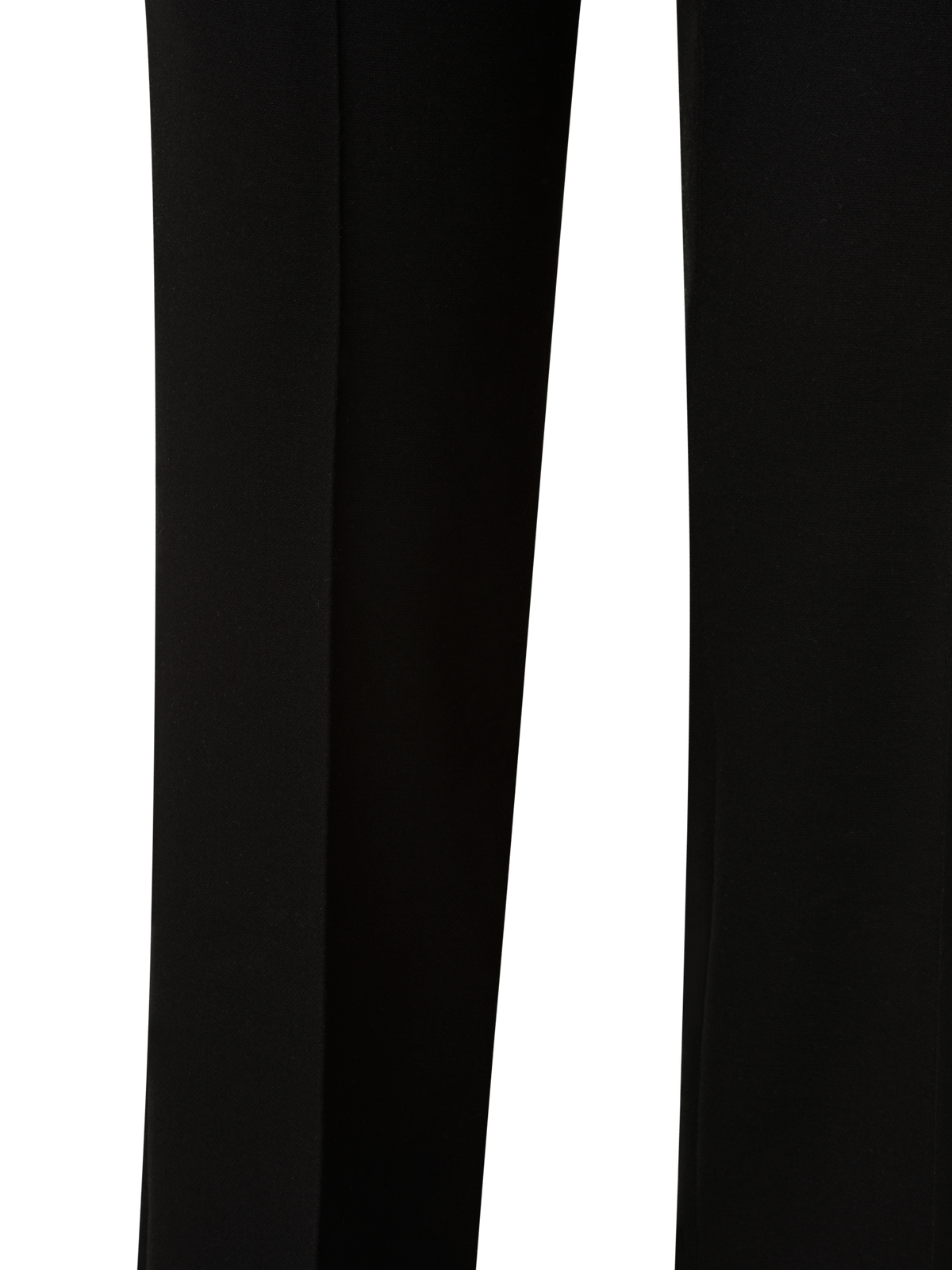 Designer Straight Wool Pants - black